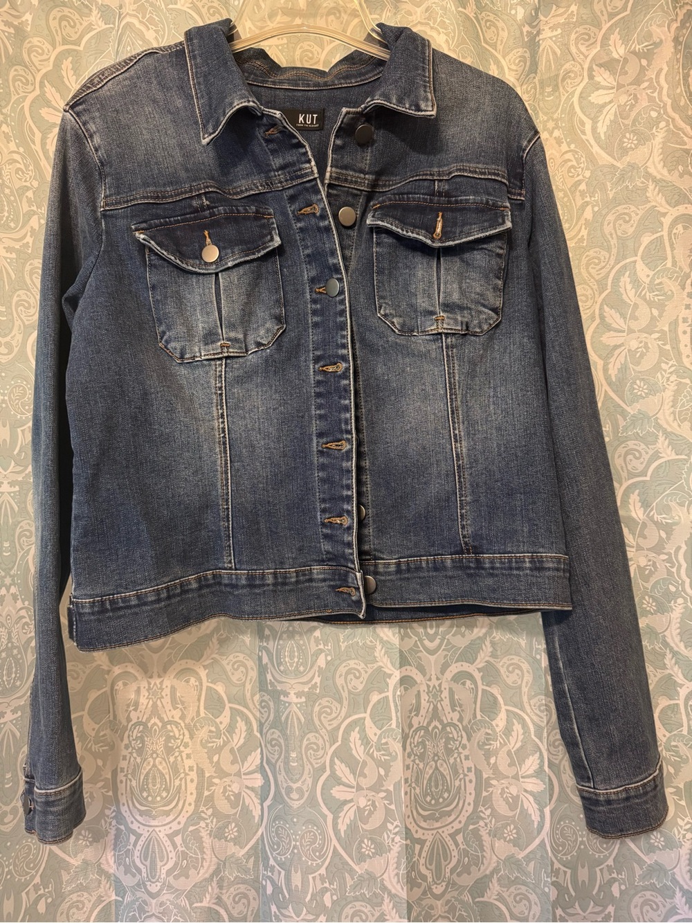 Kut from the Kloth Blue Denim Jacket with Black Label